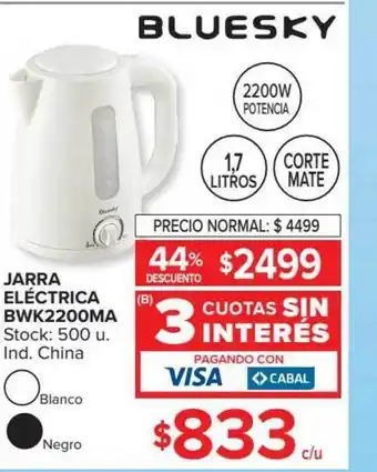 Carrefour Bluesky Jarra Eléctrica Bwk2200ma oferta
