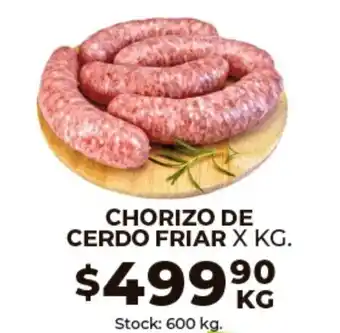 Supermercados Tadicor Chorizo de Cerdo Friar x Kg oferta