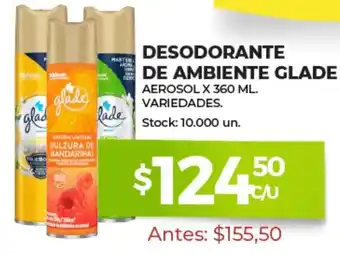 Supermercados Tadicor Desodorante De Ambiente Glade Aerosol x 360 ml. Variedades oferta