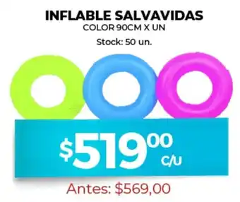 Supermercados Tadicor Inflable Salvavidas Color 90cm x Un oferta