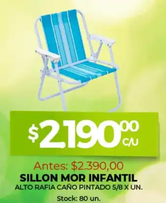 Supermercados Tadicor Sillon Mor Infantil Alto Rafia Caño Pintado 5/8 x Un. oferta
