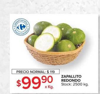 Carrefour Zapallito Redondo x kg oferta
