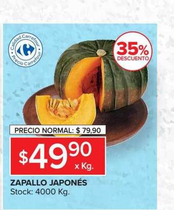 Carrefour Zapallo Japonés x kg oferta