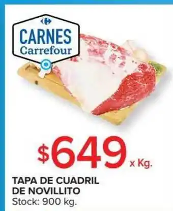 Carrefour Tapa De Cuadril De Novillito x kg oferta