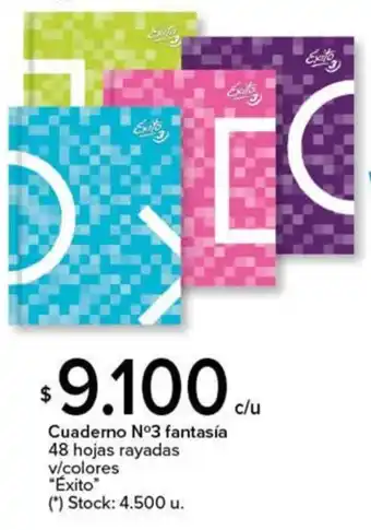 Carrefour Cuaderno n°3 fantasía oferta