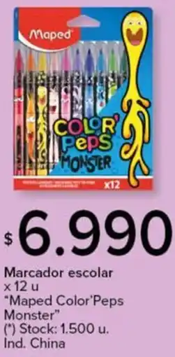 Carrefour Maped color peps monster marcador escolar oferta