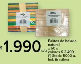 Carrefour Palitos de helado natural oferta