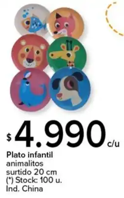 Carrefour Plato infantil animalitos surtido oferta