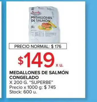 Carrefour Superbe Medallones De Salmón Congelado x 200g oferta