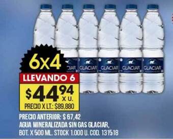 Coto Agua Mineralizada Sin Gas Glaciar oferta