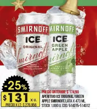 Coto Aperitivo Ice Original Green Appel Smirnoff oferta