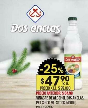 Coto Vinagre De Alcohol Dos Anclas oferta