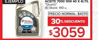 Carrefour Quartz Aceite 7000 10w 40x 4lts. oferta
