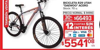 Carrefour Daewoo Bicicleta R29 Utah Acero oferta