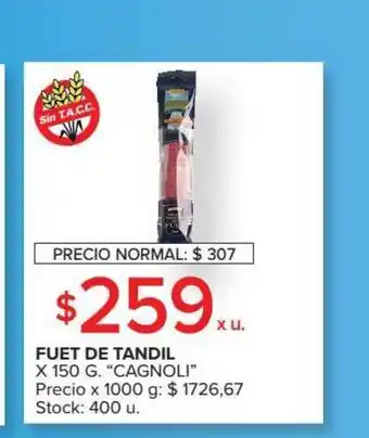 Carrefour Cagnoli Fuet De Tandil x 150g oferta
