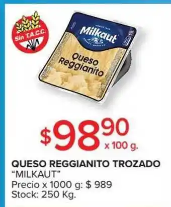 Carrefour Milkaut Queso Reggianito Trozado x 100g oferta
