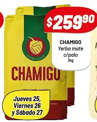 Almacor Chamigo Yerba Mate C/Palo 1kg oferta