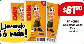 Almacor Panchin Salchicha Viena Clásica Paq x 6 Un oferta