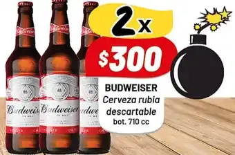 Almacor Budweiser Cerveza Rubia Descartable bot. 710 cc 2x oferta