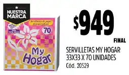 Supermercados Yaguar My Hogar Servilletas oferta