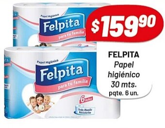 Almacor Felpita Papel Higiénico 30 Mts. Pqte. 6 Un. oferta