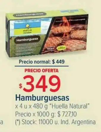 Carrefour Hamburguesas X 4 X 480 G oferta