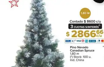 Carrefour Pino Nevado Canadian Spruce 1.80 M oferta