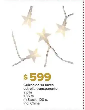 Carrefour Guirnalda 10 Luces Estrella Transparente oferta