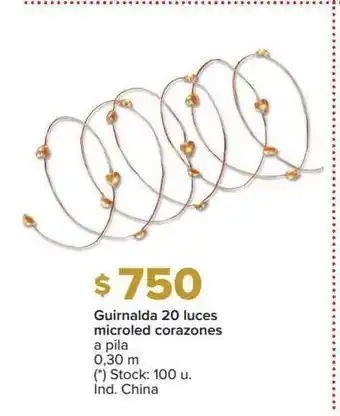 Carrefour Guirnalda 20 Luce Microled Corazones oferta