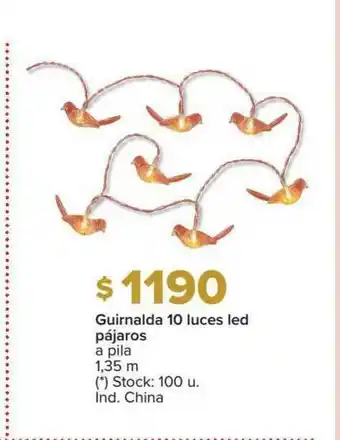 Carrefour Guirnalda 10 Luces Led Pájaros oferta