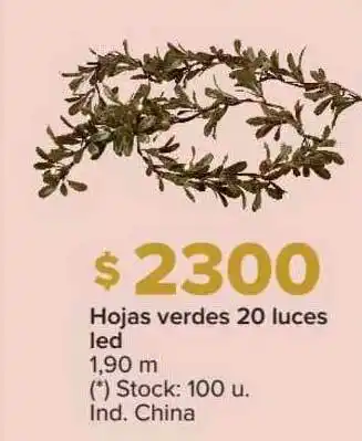 Carrefour Hojas Verdes 20 Luces Led oferta