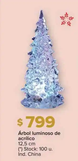 Carrefour árbol Luminoso De Acrílico 12.5 Cm oferta