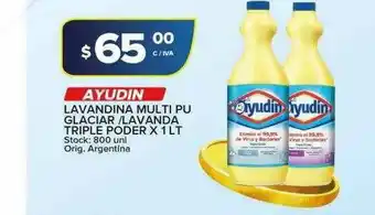 Carrefour Maxi Ayudin Lavandina Multip Pu Glaciar Lavanda Triple Poder oferta