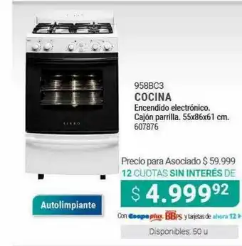 Cooperativa Obrera Cocina Encendido Electrónico Cajón Parilla oferta
