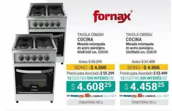 Cooperativa Obrera Fornax Cocina Mesada Estampada En Acero Quirúrgico oferta