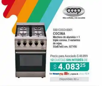 Cooperativa Obrera Coop Cocina Mechero De Aluminio + 1 Triple Corona oferta
