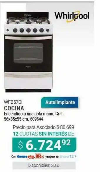Cooperativa Obrera Whrilpool Cocina oferta
