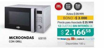 Cooperativa Obrera Microondas Con Grill oferta