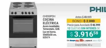 Cooperativa Obrera Philco Ch050pdh Cocina Eléctrica oferta