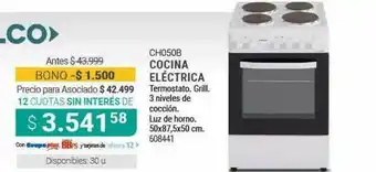 Cooperativa Obrera Philco Cocina Eléctrica Ch050b oferta