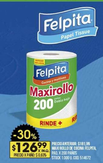 Coto Maxi Rollo De Cocina Felpita oferta