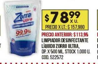 Coto Limpiador Desinfectante Líquido Zorro Ultra oferta