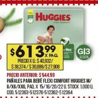 Coto Pañales Para Bebé Flexi Comfort Huggies oferta