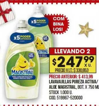 Coto Lavavajillas Pureza Activa Aloe Magistral oferta