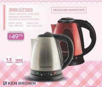 Cuotas del Sur Jarra Eléctrica Ken Brown oferta