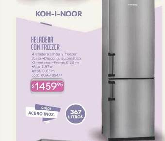 Cuotas del Sur Heladera Con Freezer Koh-i-noor oferta