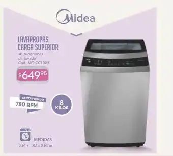 Cuotas del Sur Lavarropas Carga Superior Midea oferta