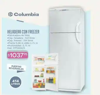 Cuotas del Sur Heladera Con Freezer Columbia oferta