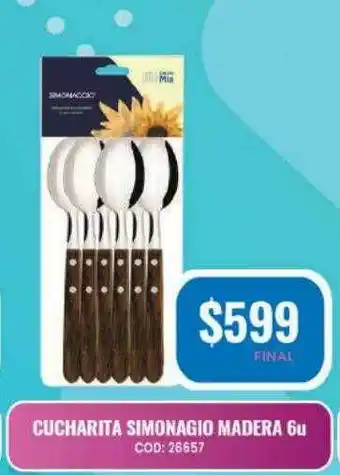 Maxiconsumo Cucharita Simonagio Madera 6 oferta