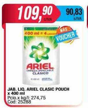 Maxiconsumo Jab. Liq. Ariel Clasic Pouch oferta